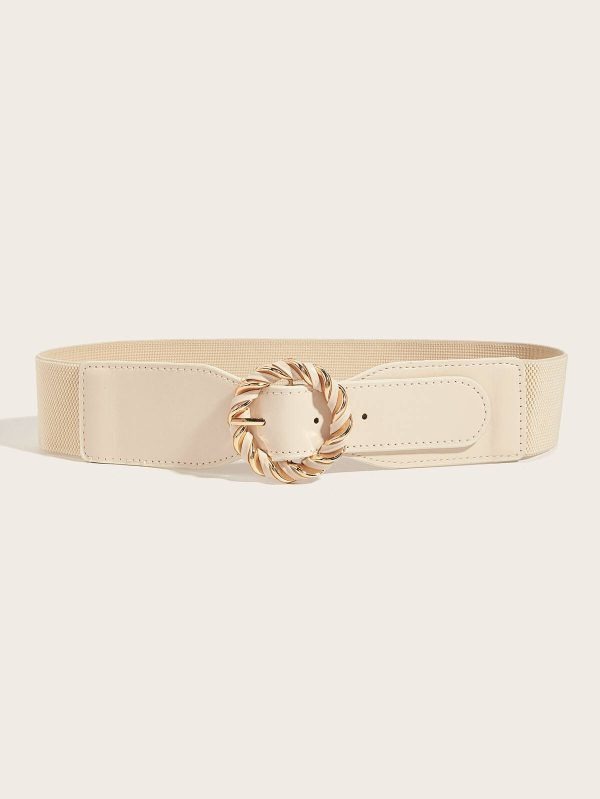 Elastic belt with buckle